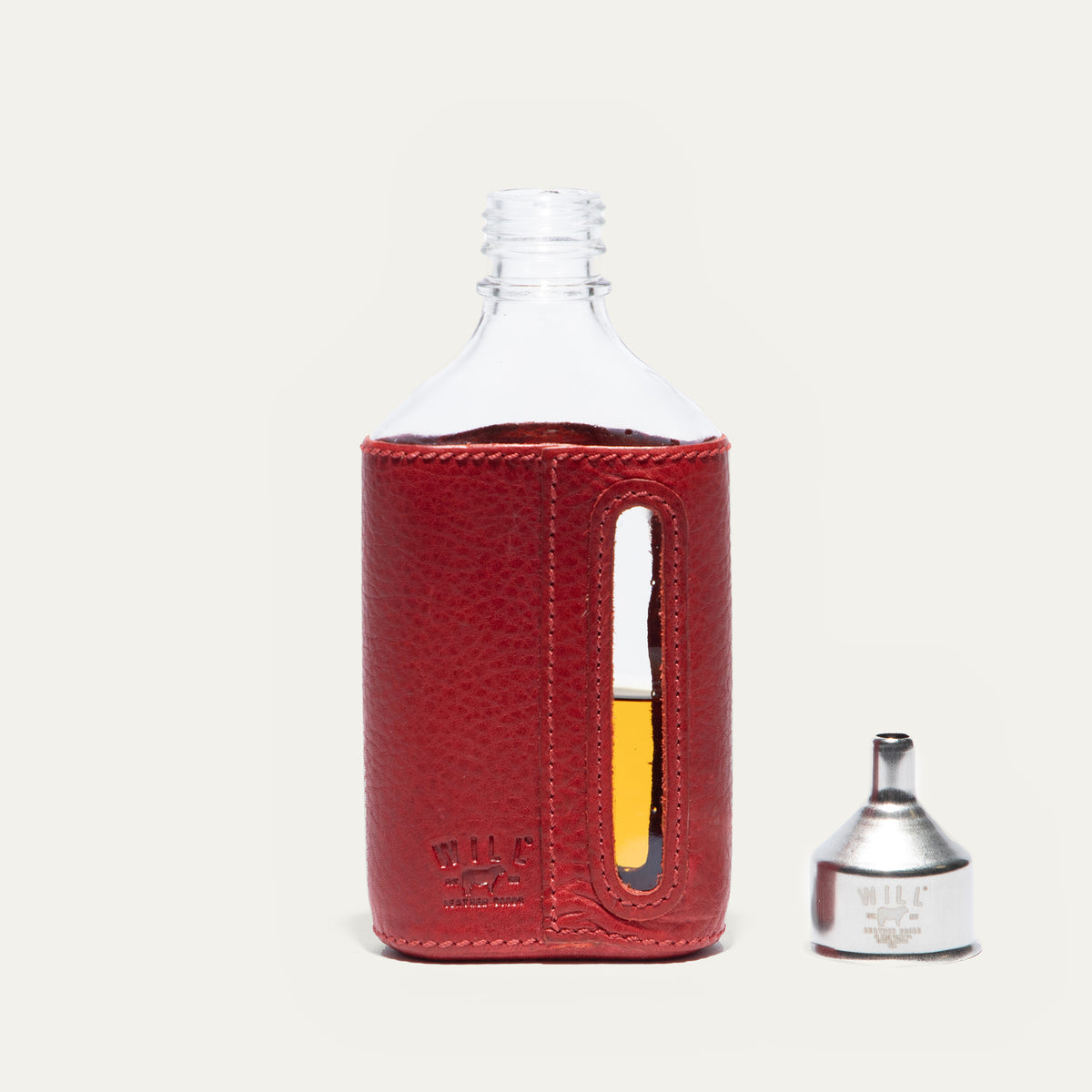 Glass Leather Flask 200Ml - Will Leather Goods