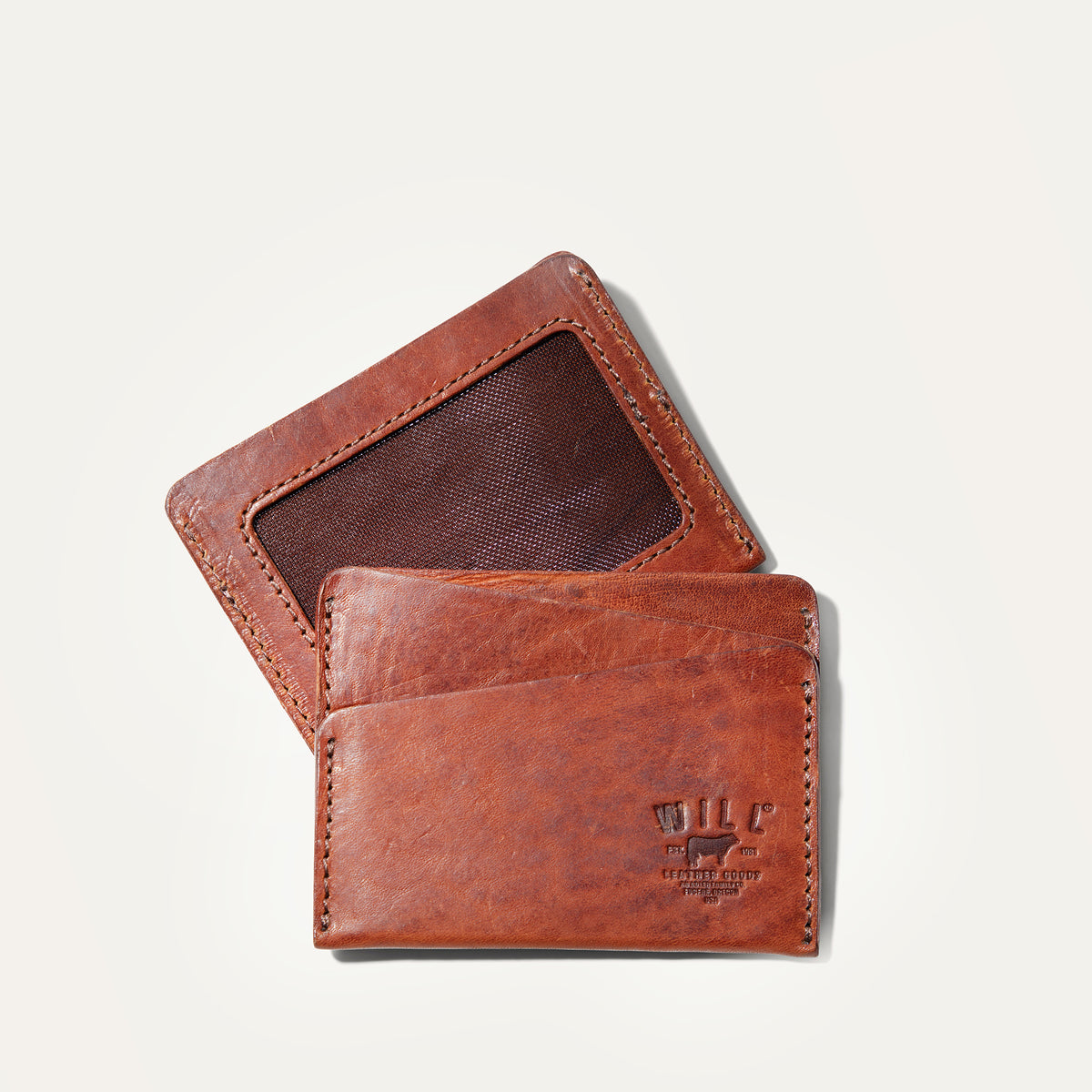 Benchmade Washed Vintage Horizontal Card Case - Will Leather Goods
