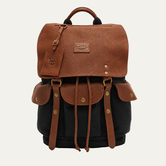 Lennon Canvas & Leather Backpack - Will Leather Goods