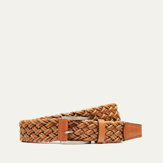 Leather & Braided Wax Cord Belt - Will Leather Goods