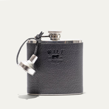 Leather & Stainless Steel Flask - Will Leather Goods
