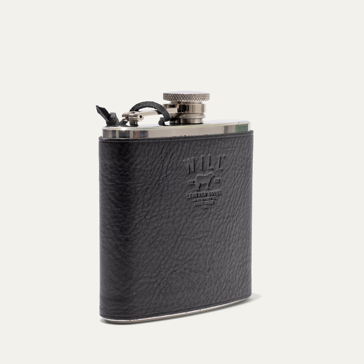 Leather & Stainless Steel Flask - Will Leather Goods