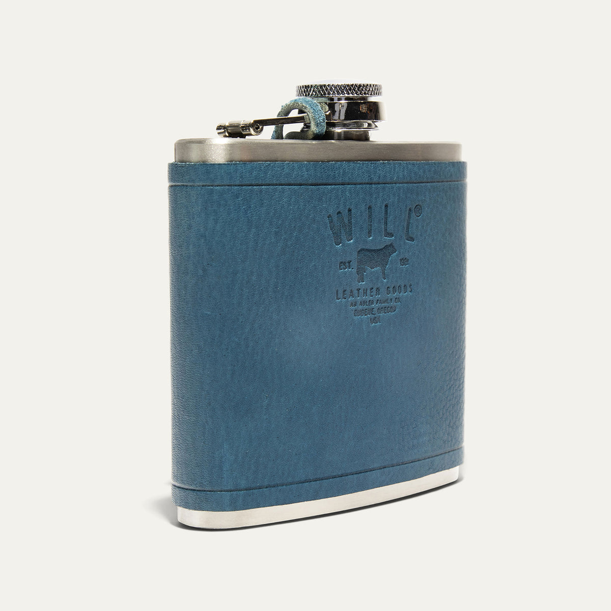 Leather & Stainless Steel Flask - Will Leather Goods