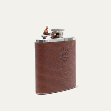 Leather & Stainless Steel Flask - Will Leather Goods