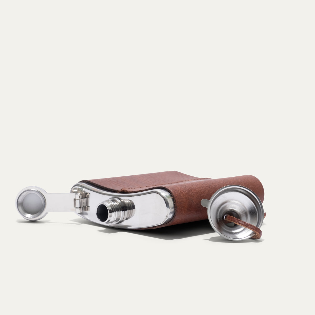 Leather & Stainless Steel Flask - Will Leather Goods