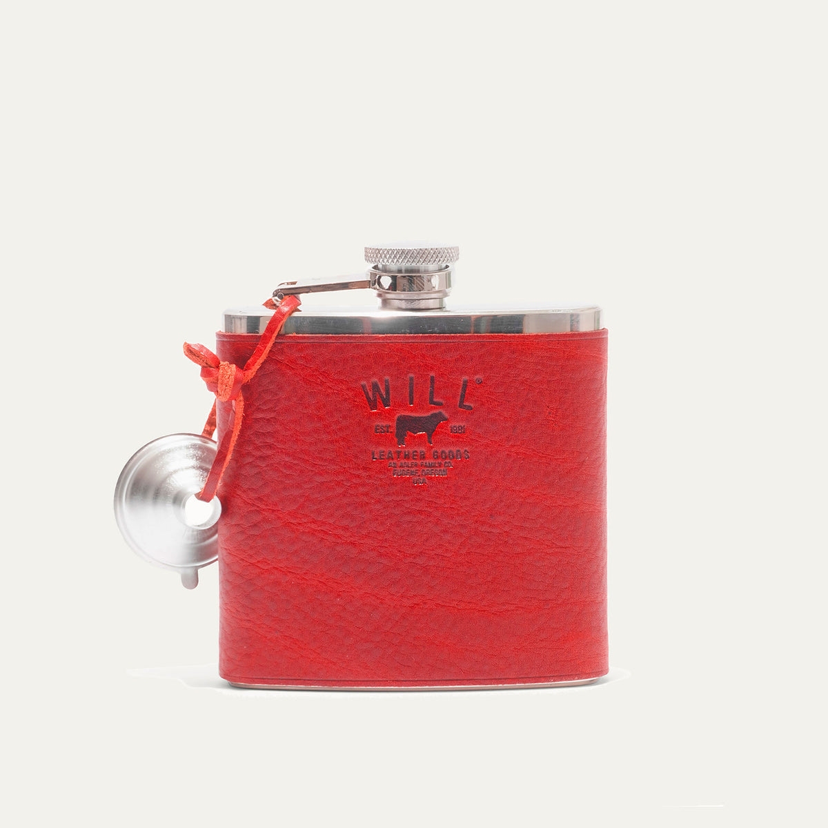 Leather & Stainless Steel Flask - Will Leather Goods