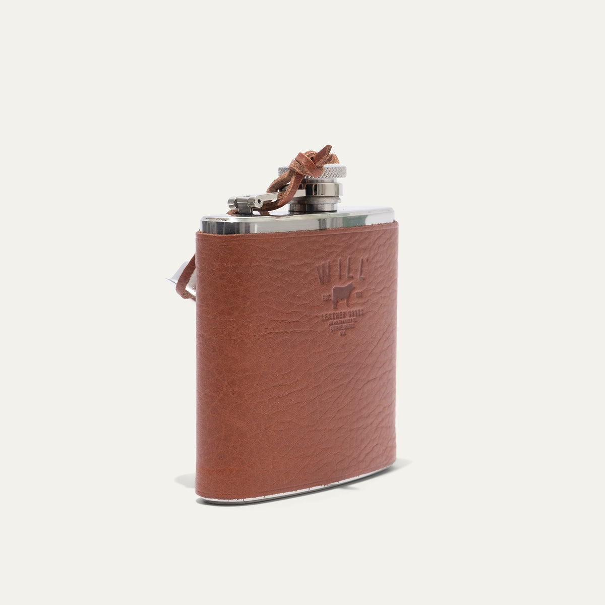 Leather & Stainless Steel Flask - Will Leather Goods