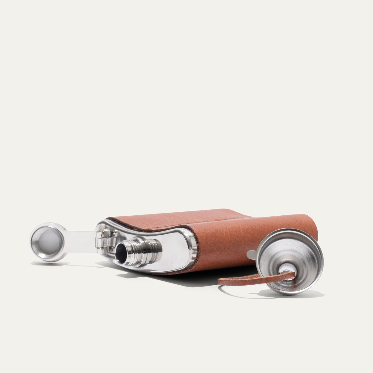 Leather & Stainless Steel Flask - Will Leather Goods