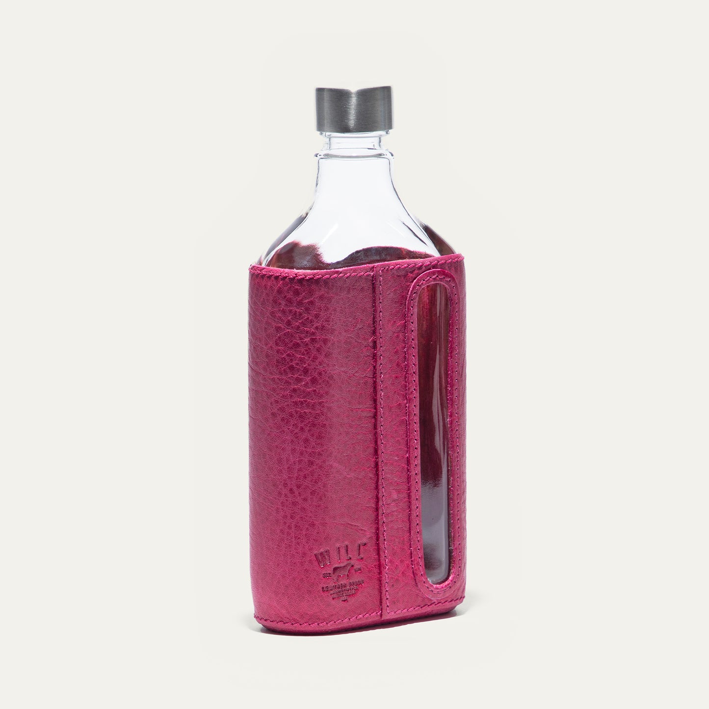 Glass Leather Flask 375Ml - Will Leather Goods