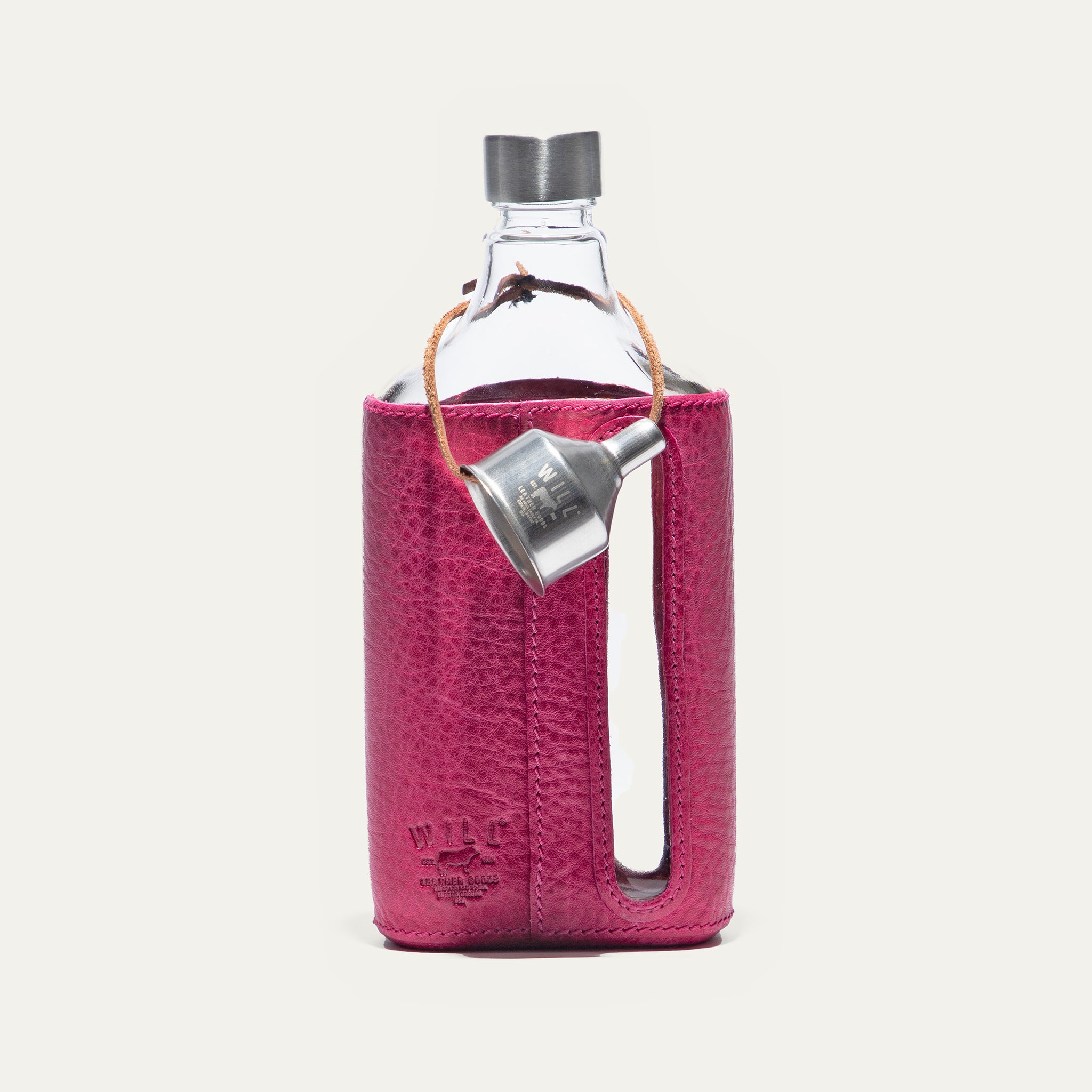 Glass Leather Flask 375Ml - Will Leather Goods