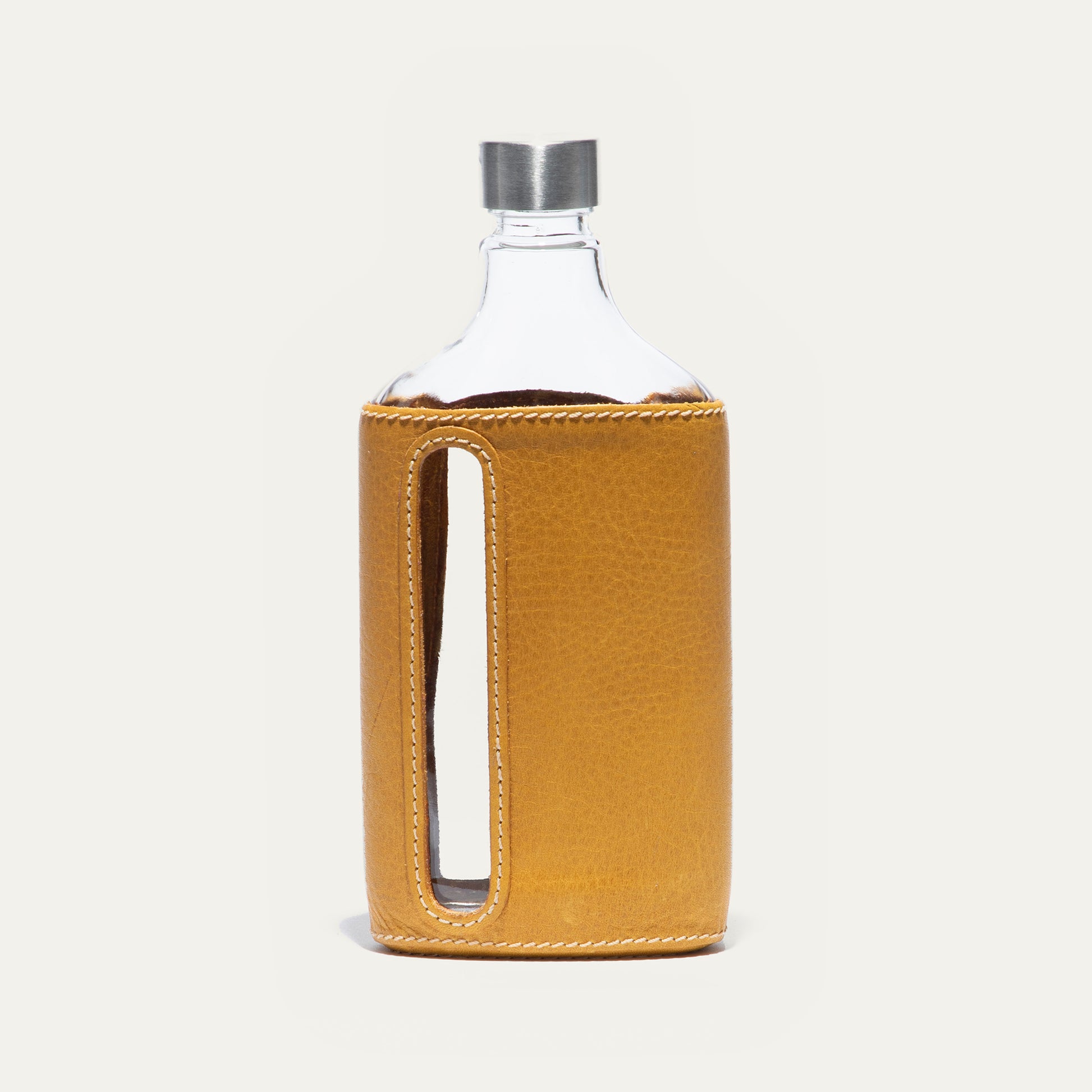 Glass Leather Flask 375Ml - Will Leather Goods