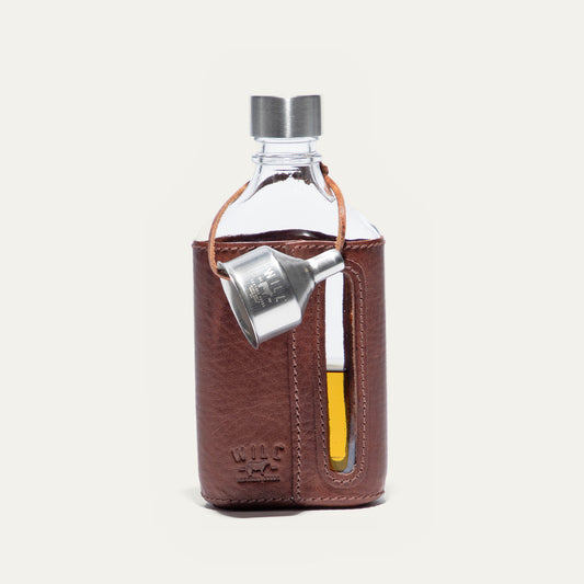 Glass Leather Flask 200Ml - Will Leather Goods
