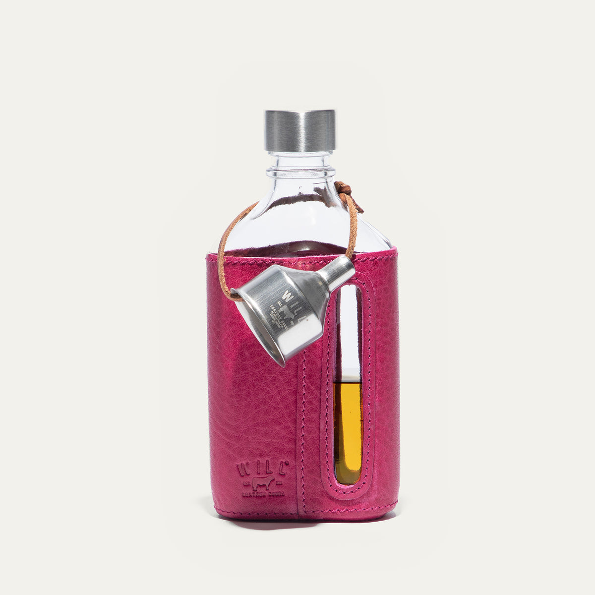 Glass Leather Flask 200Ml - Will Leather Goods
