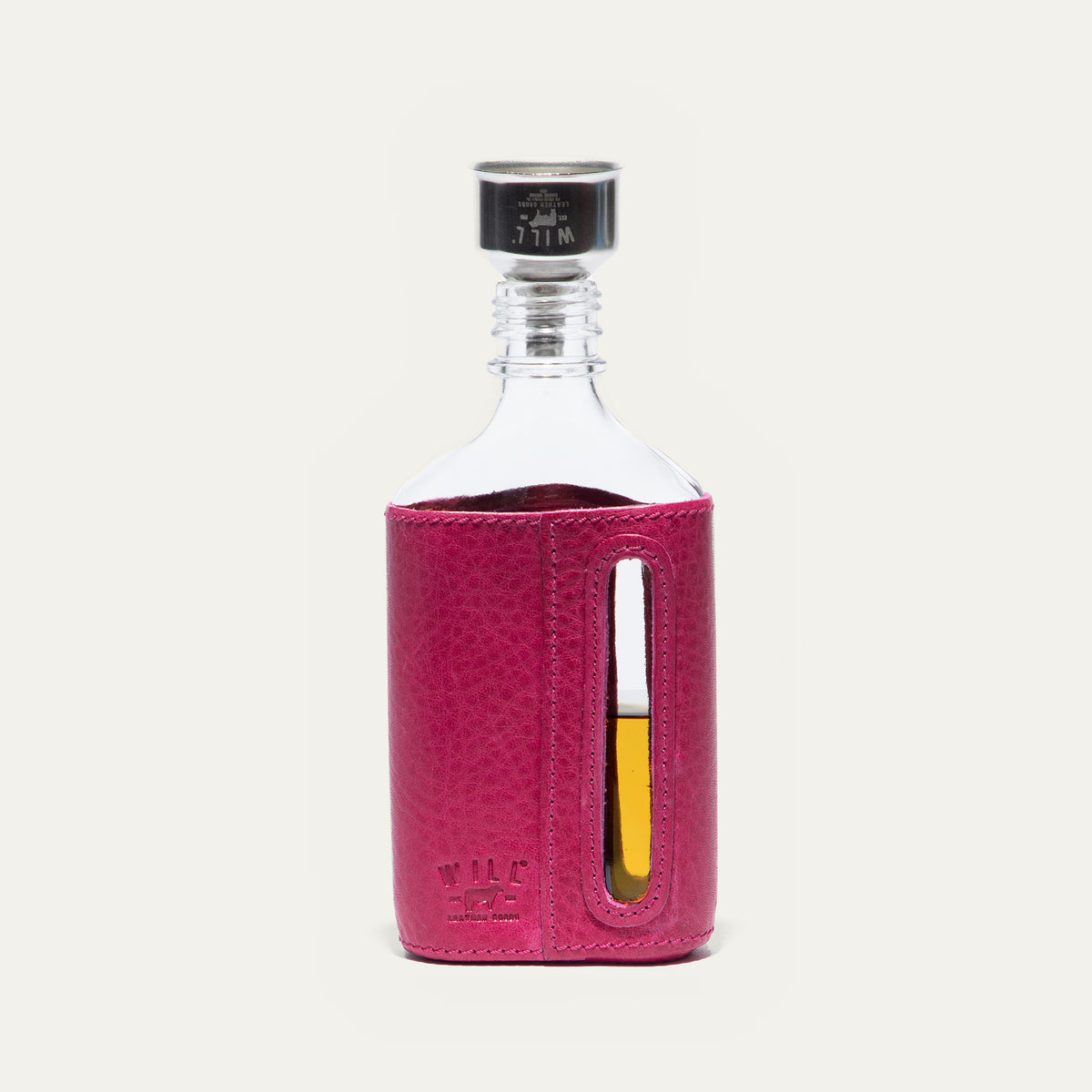 Glass Leather Flask 200Ml - Will Leather Goods