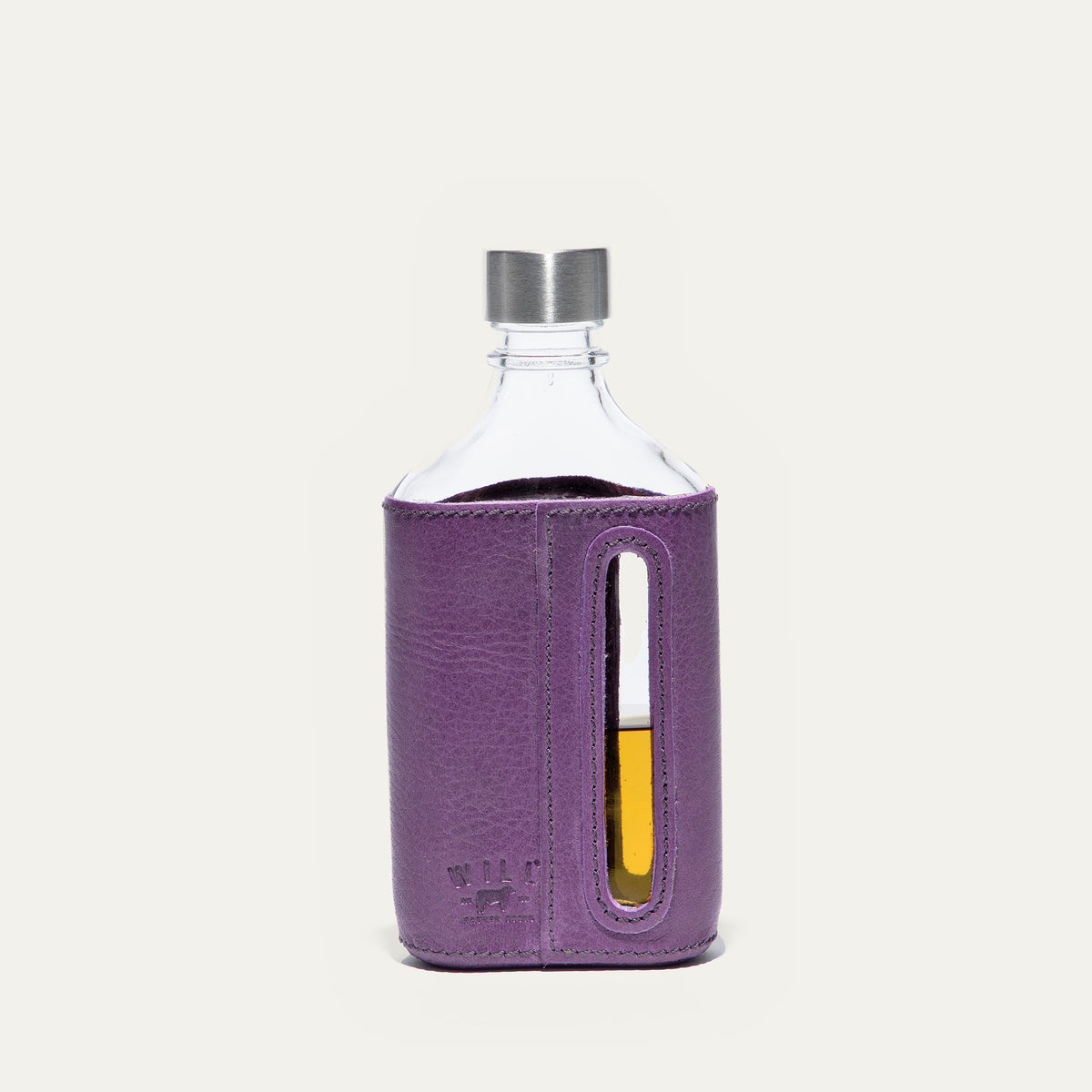 Glass Leather Flask 200Ml - Will Leather Goods