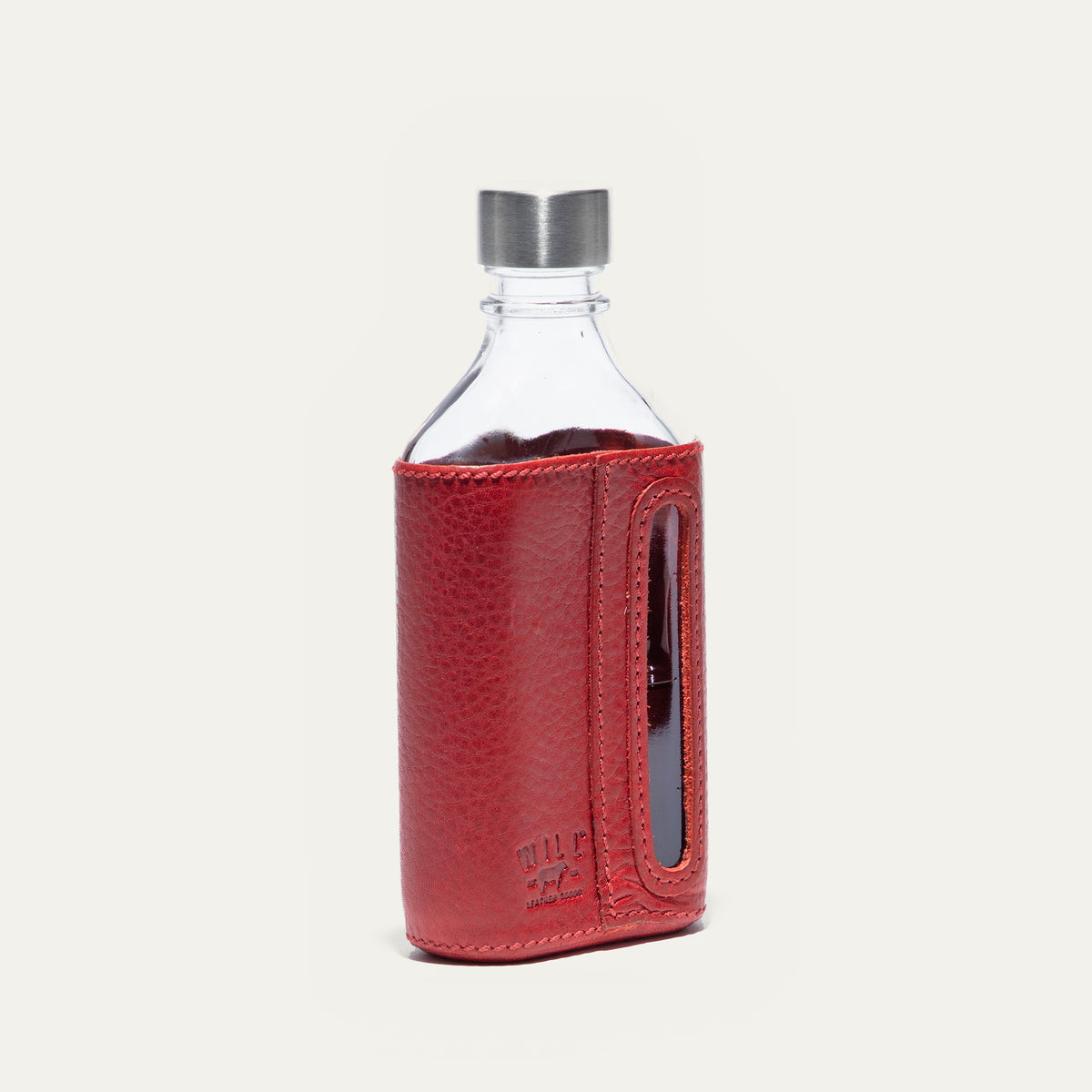 Glass Leather Flask 200Ml - Will Leather Goods