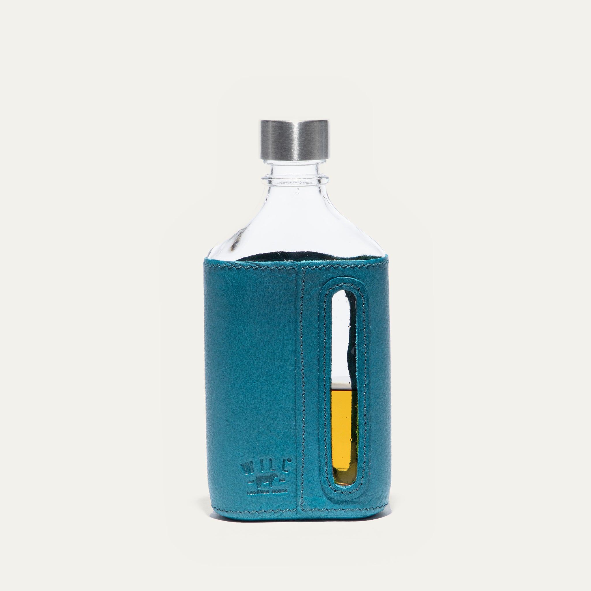 Glass Leather Flask 200Ml - Will Leather Goods