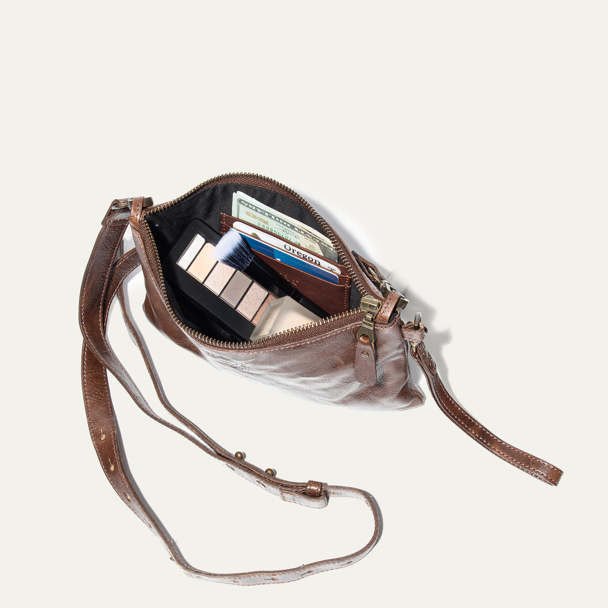 Corfu Zip Pouch Medium W/ Crossbody - Will Leather Goods