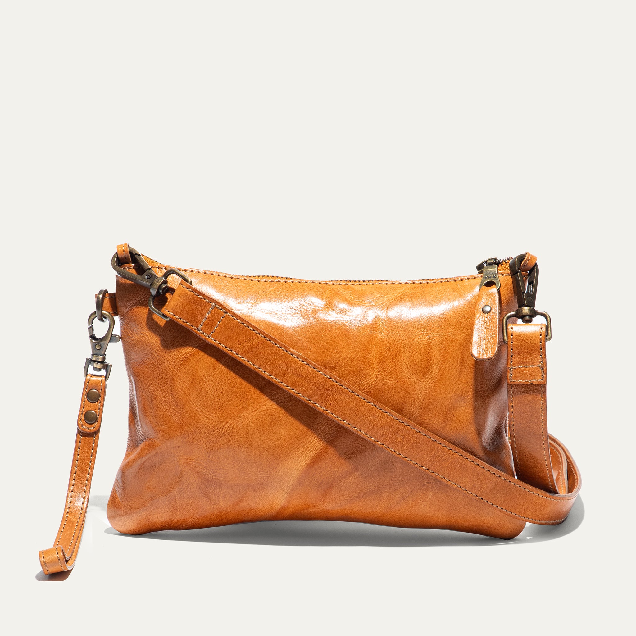 Corfu Zip Pouch Medium W/ Crossbody - Will Leather Goods