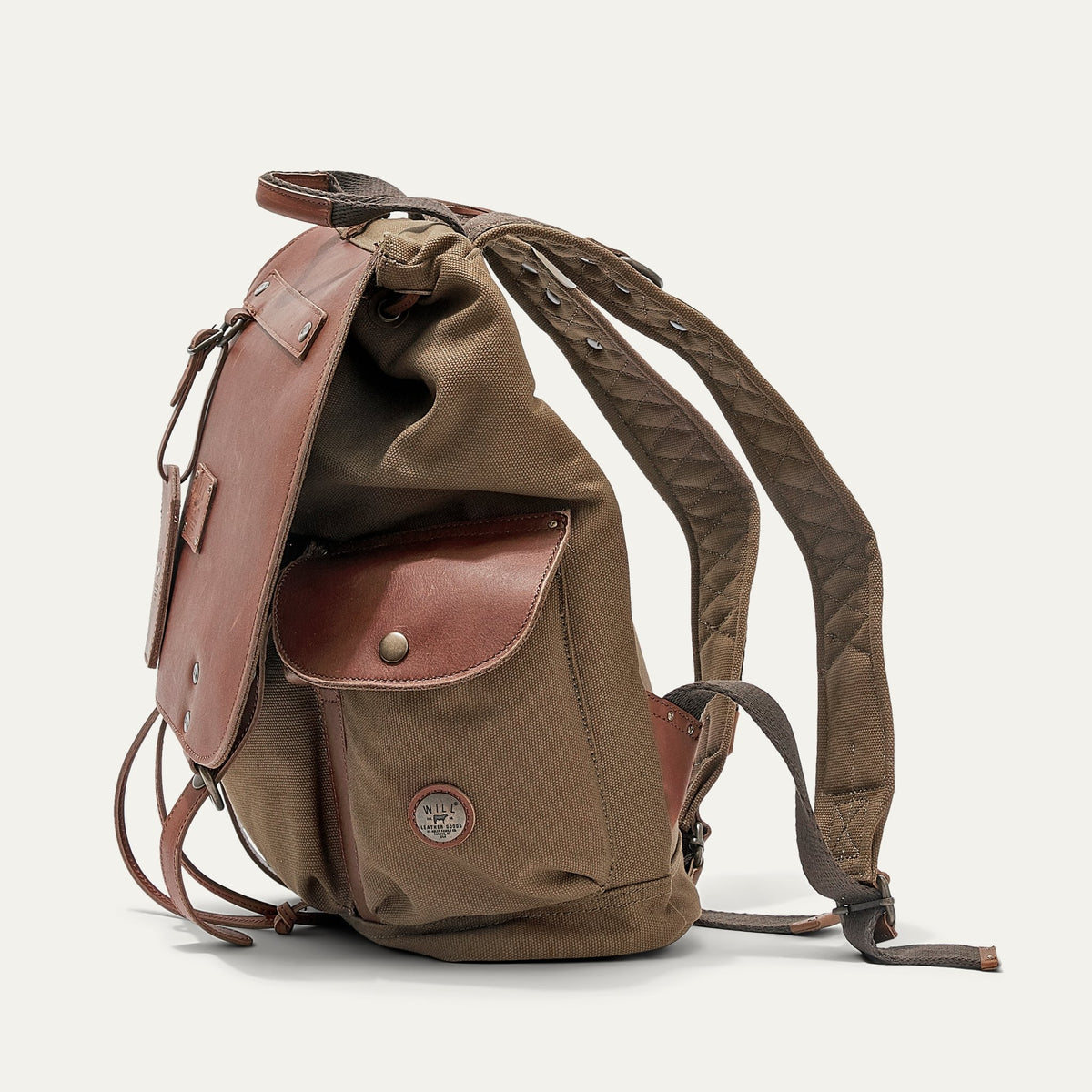 Lennon Canvas & Leather Backpack - Will Leather Goods