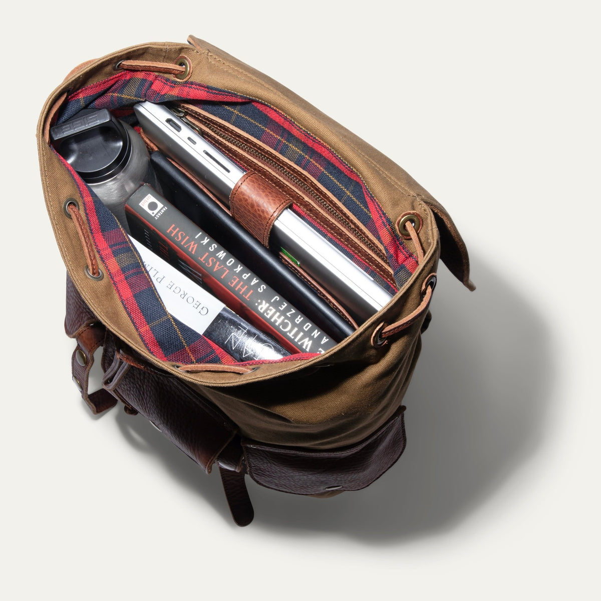 Lennon Canvas & Leather Backpack - Will Leather Goods