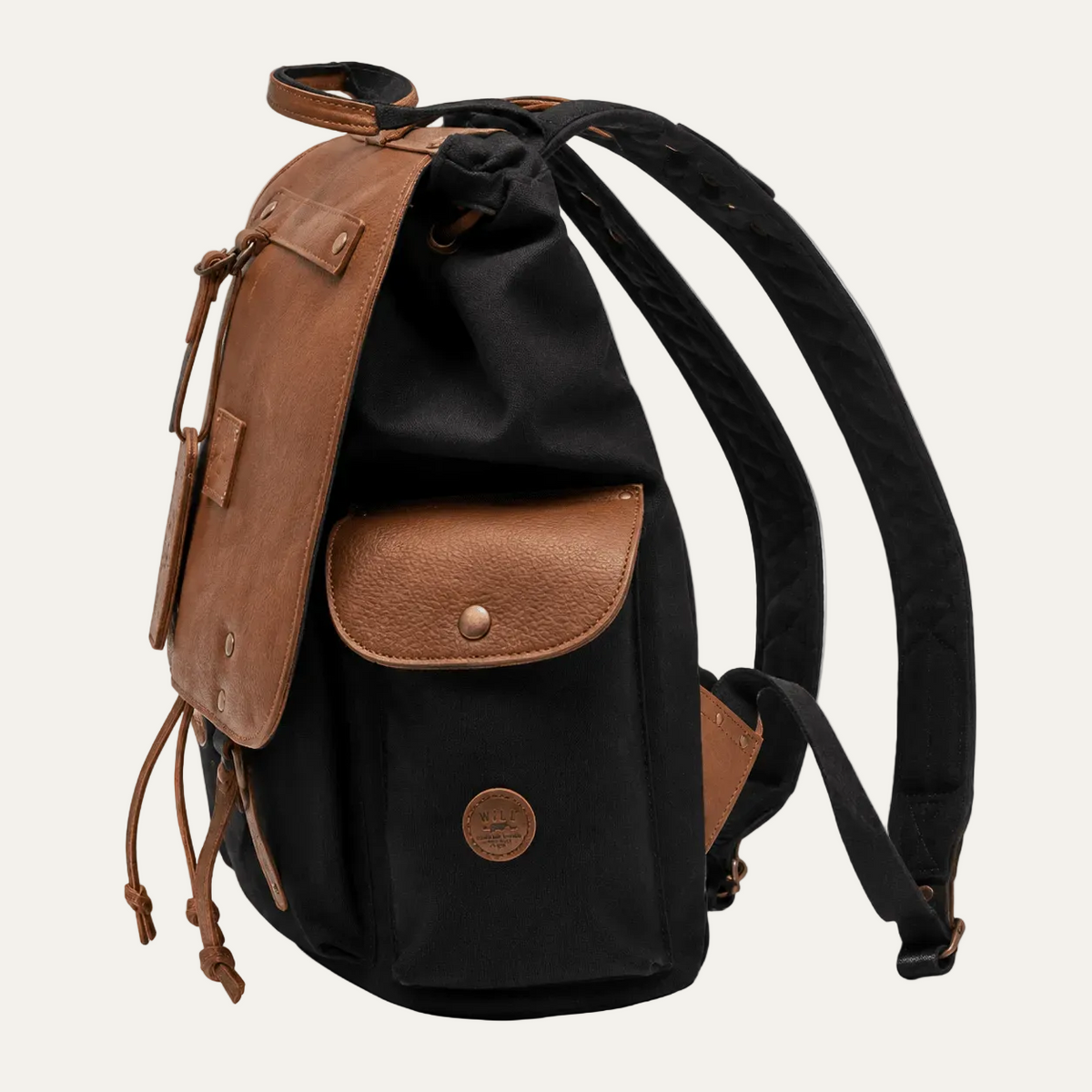Lennon Canvas & Leather Backpack - Will Leather Goods