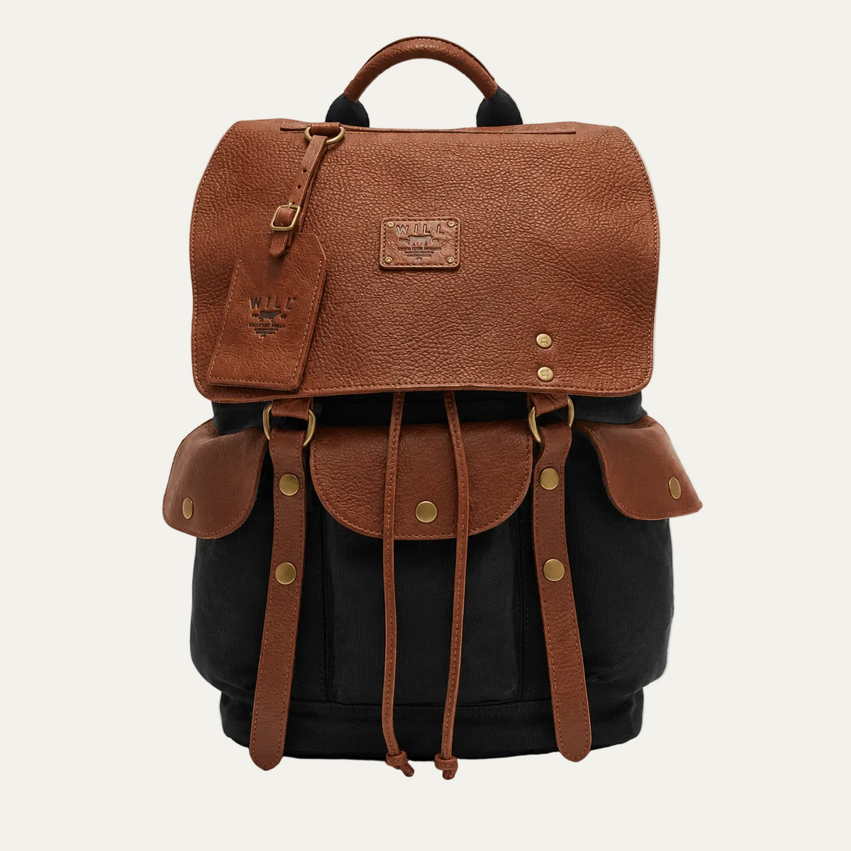 Lennon Canvas & Leather Backpack - Will Leather Goods