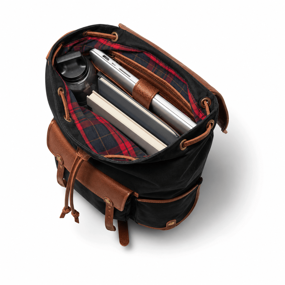 Lennon Canvas & Leather Backpack - Will Leather Goods