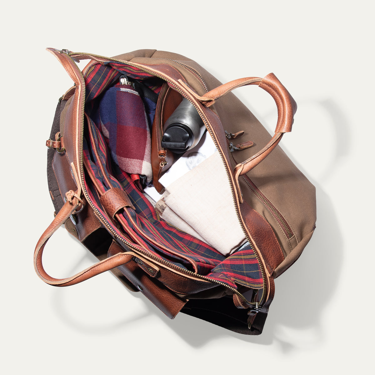 Canvas & Leather Travel Duffle - Will Leather Goods