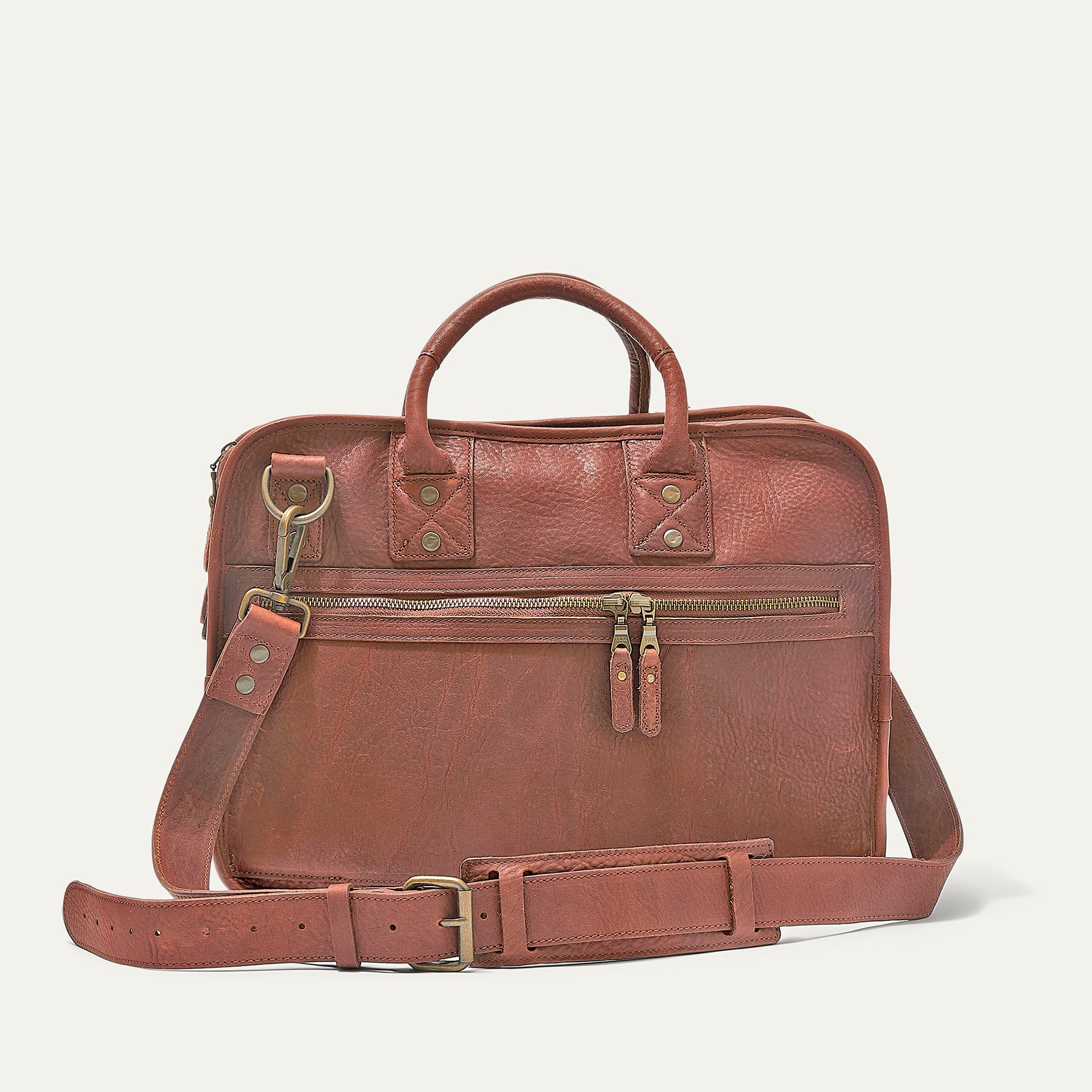 Hank Double Zip Briefcase - Will Leather Goods
