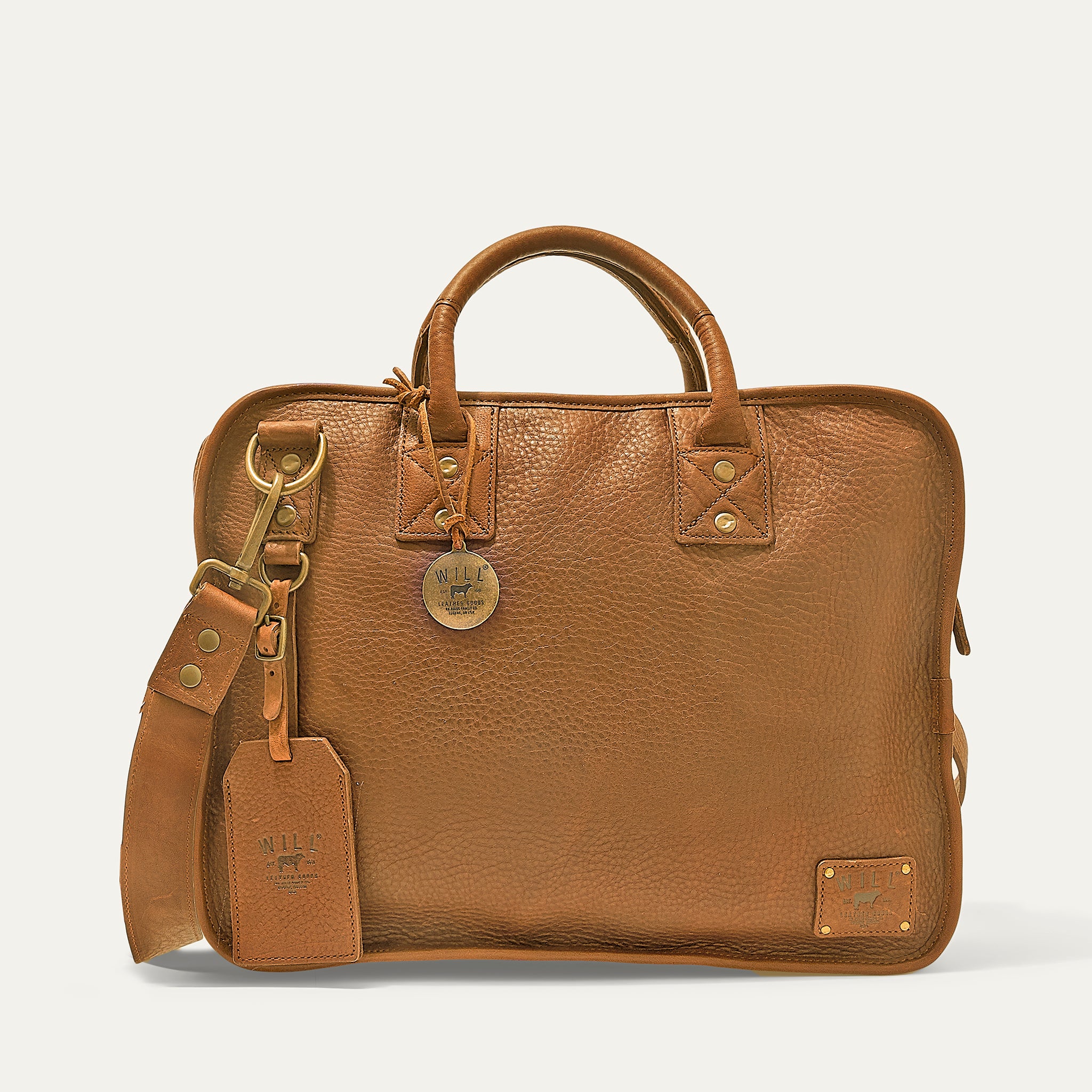 Hank Double Zip Briefcase - Will Leather Goods