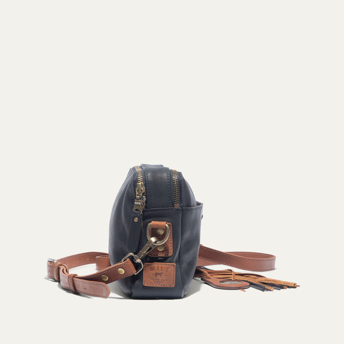 Everyday Double Zip Leather Crossbody - Will Leather Goods