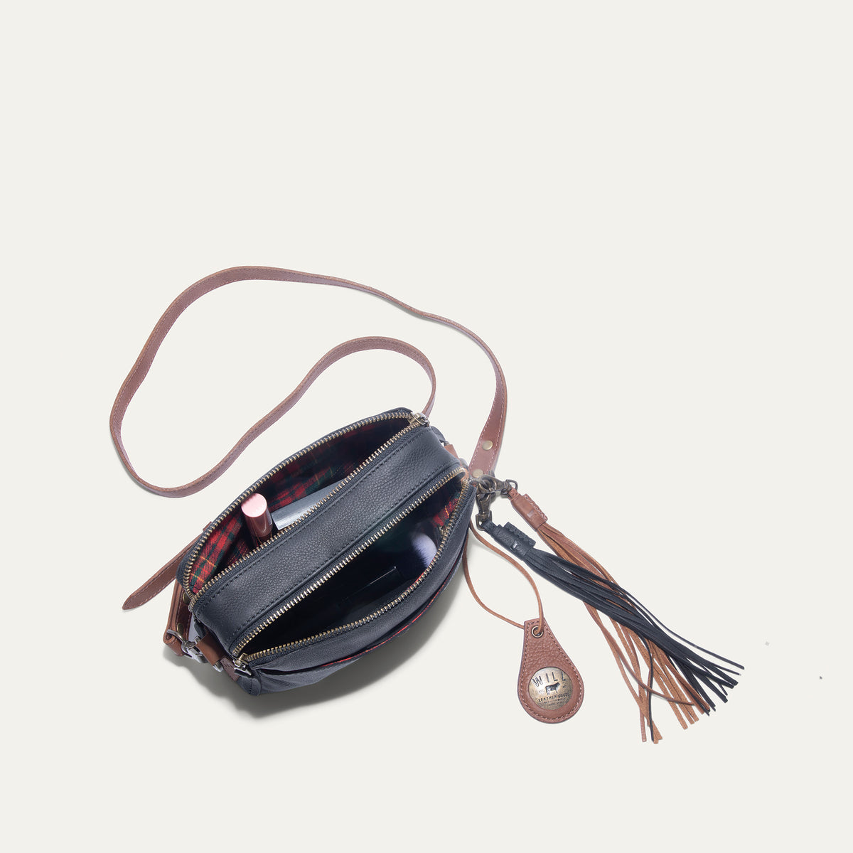 Everyday Double Zip Leather Crossbody - Will Leather Goods