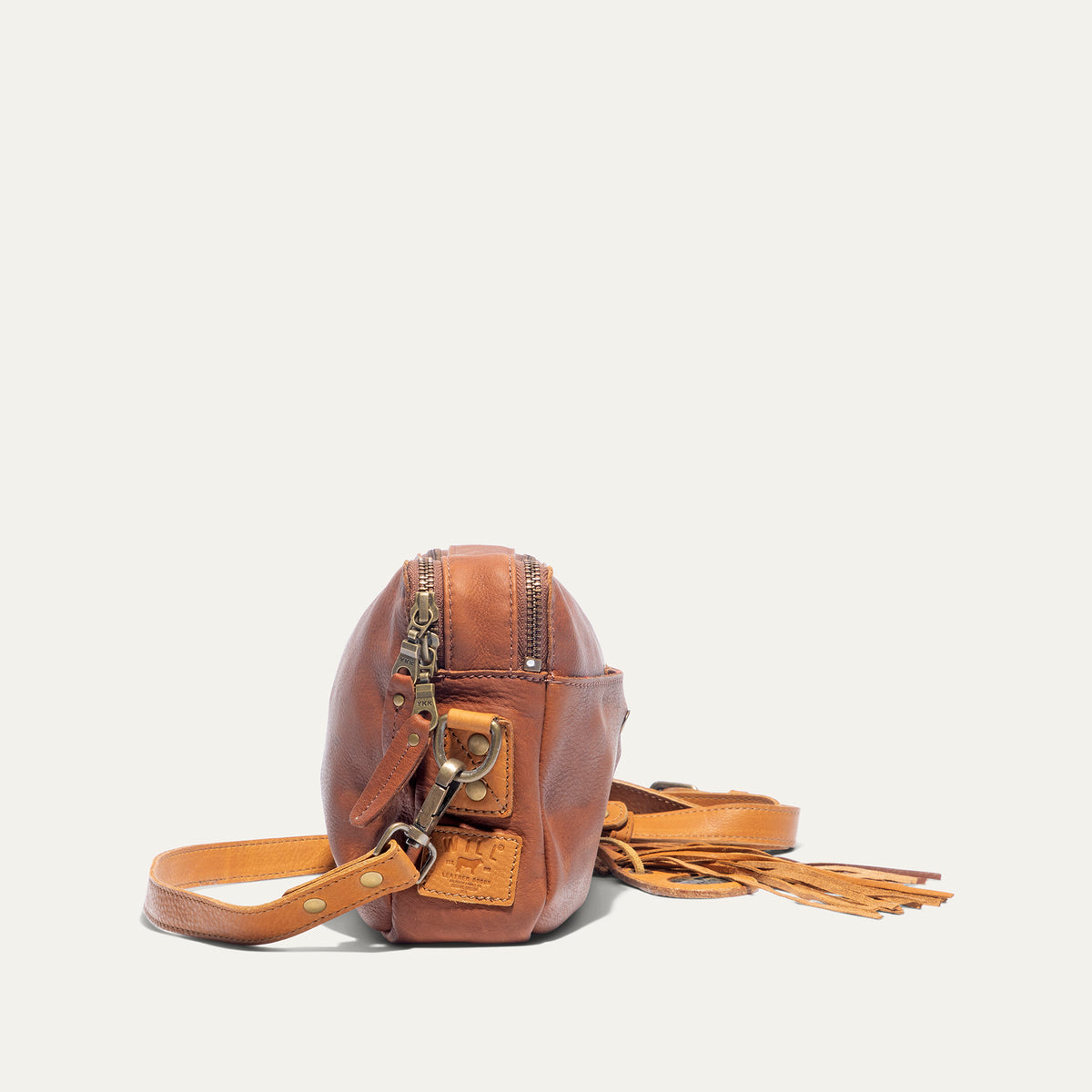 Everyday Double Zip Leather Crossbody - Will Leather Goods