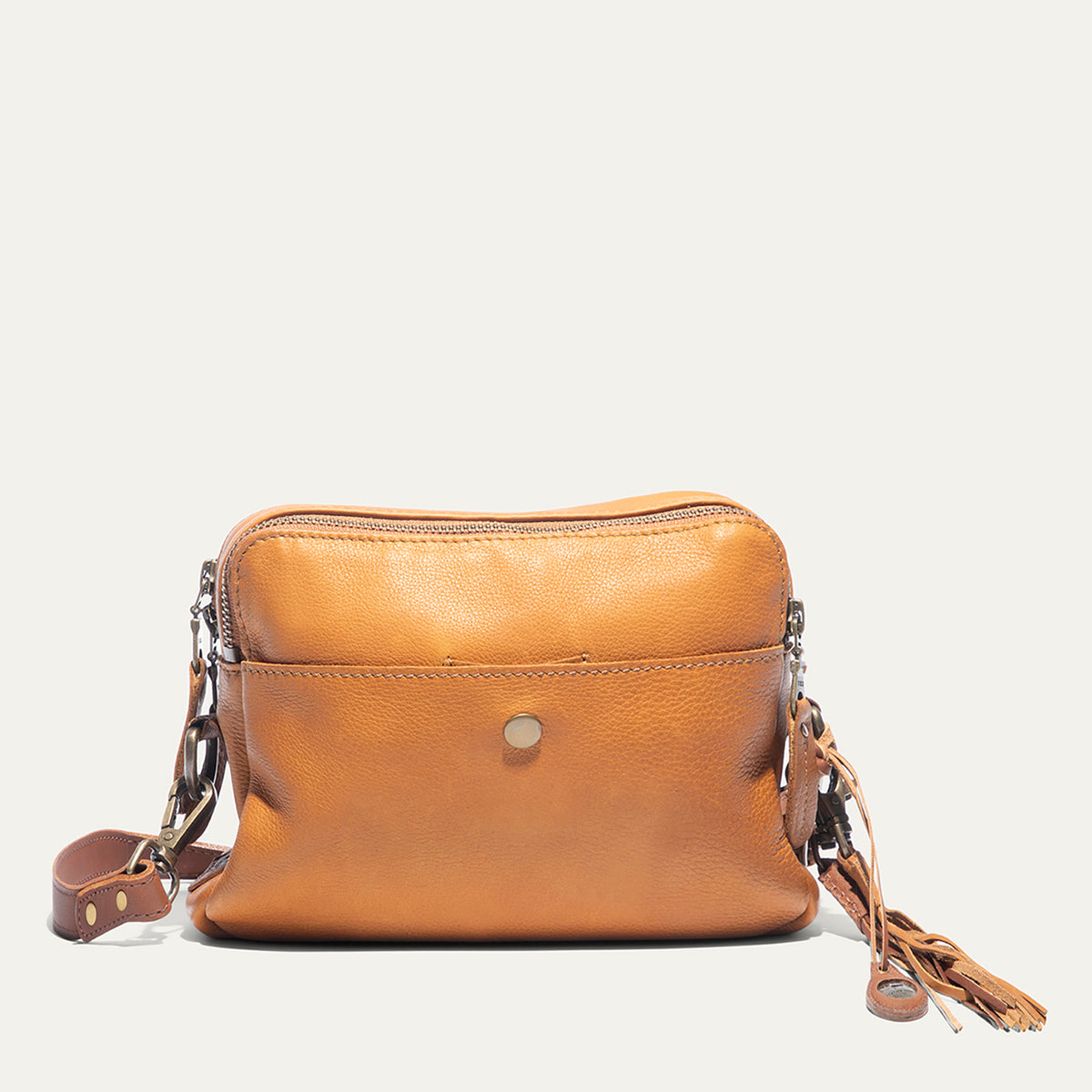 Everyday Double Zip Leather Crossbody - Will Leather Goods