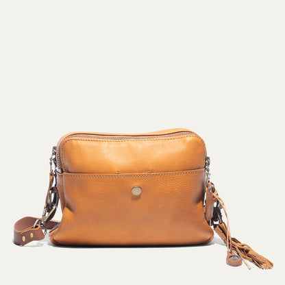 Everyday Double Zip Leather Crossbody - Will Leather Goods