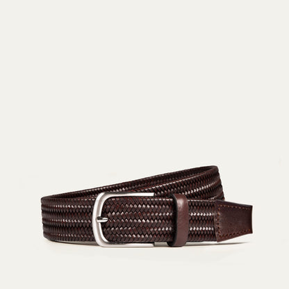 BRAIDED LEATHER STRETCH WOVEN BELT - Will Leather Goods