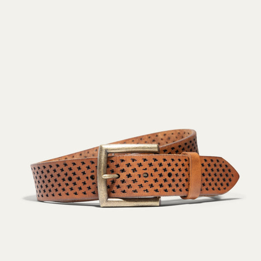 Star Perforated Belt - Will Leather Goods