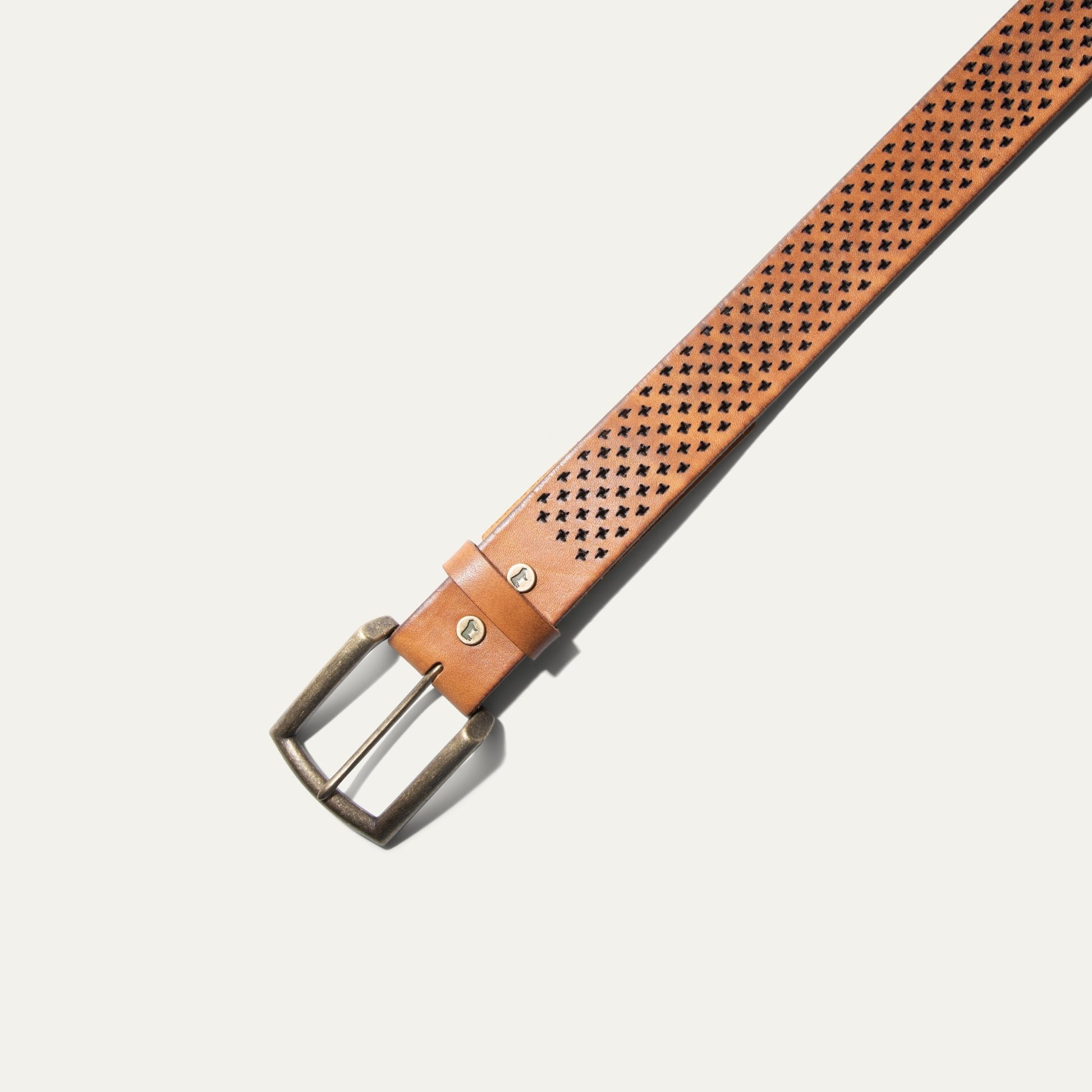 Star Perforated Belt - Will Leather Goods
