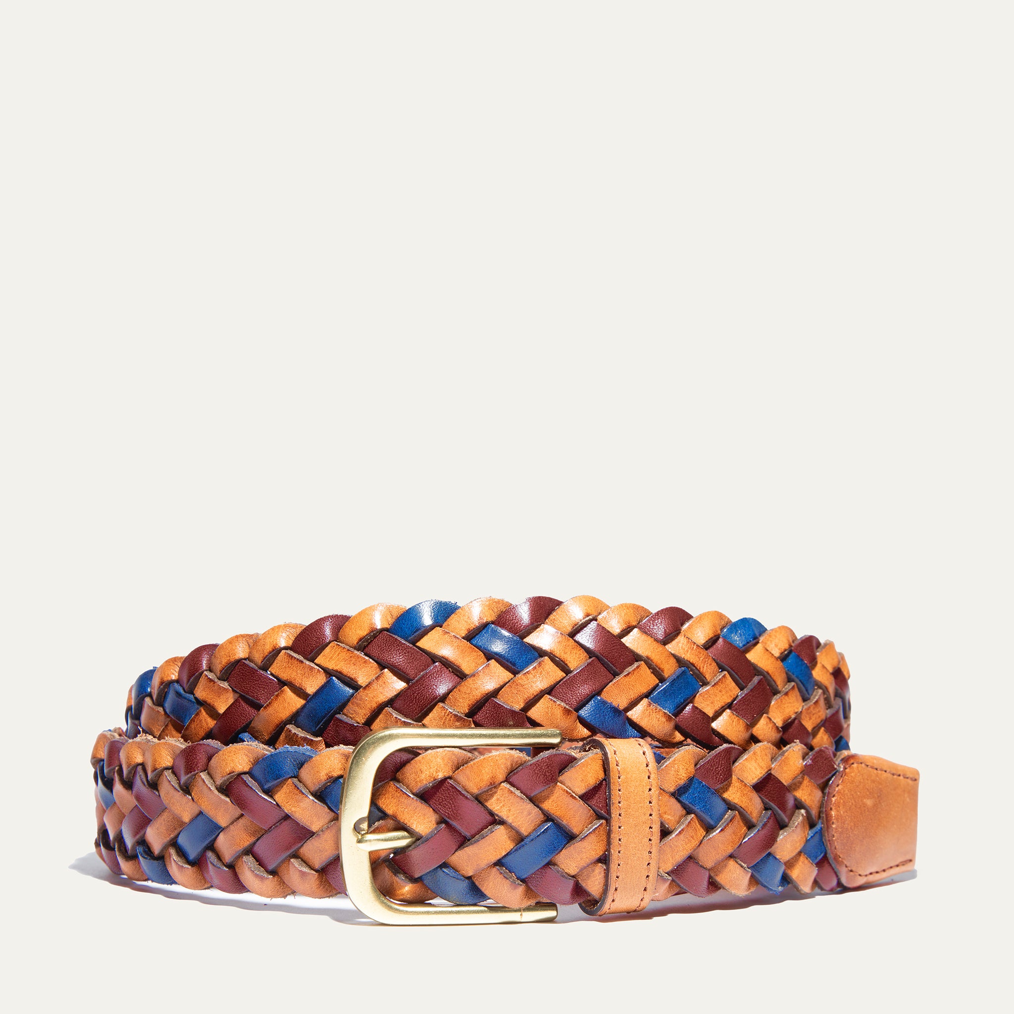 Tri - Color Braided Belt - Will Leather Goods