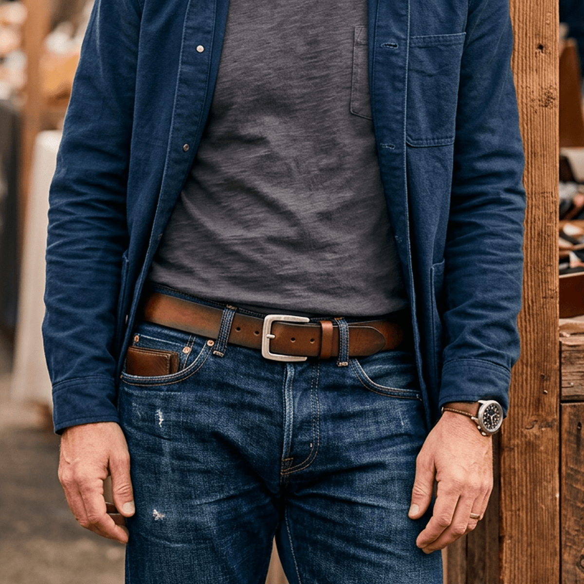 BURNISHED EDGE BELT - Will Leather Goods