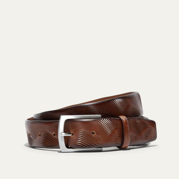 WAVE EMBOSSED BELT - Will Leather Goods