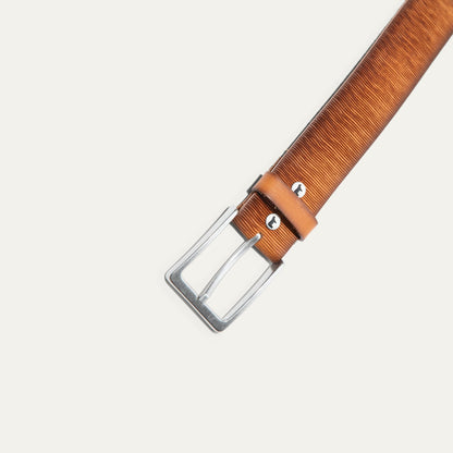 WOOD GRAIN EMBOSSED BELT - Will Leather Goods