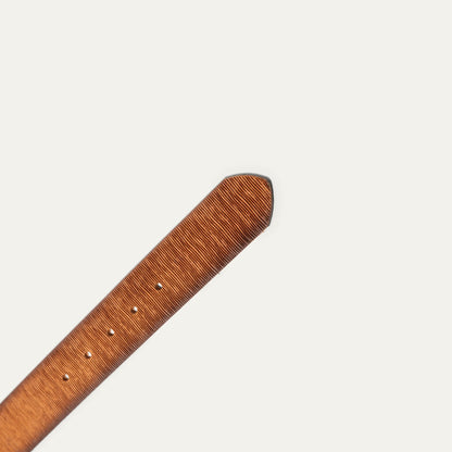 WOOD GRAIN EMBOSSED BELT - Will Leather Goods