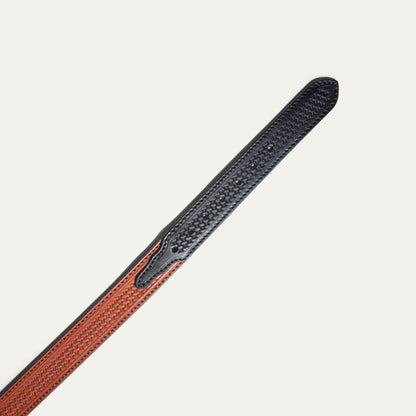 Hand - Tooled Basketweave Belt - Will Leather Goods
