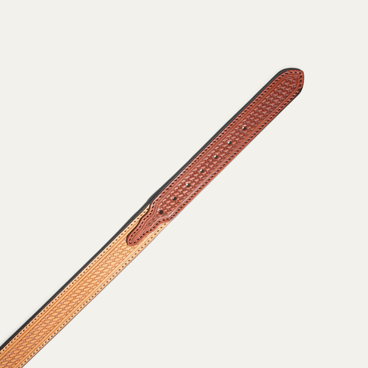 Hand - Tooled Basketweave Belt - Will Leather Goods