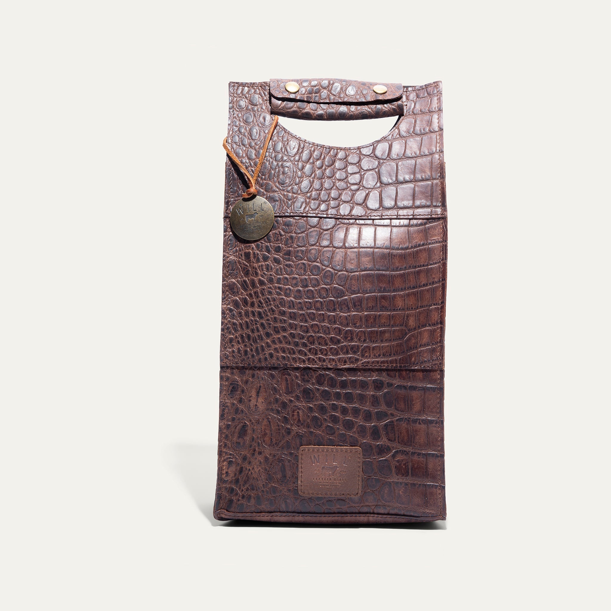 Hand - Patterned Double Wine Case - Will Leather Goods