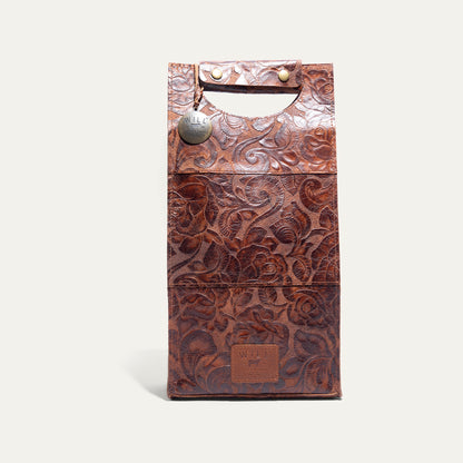 Hand - Patterned Double Wine Case - Will Leather Goods