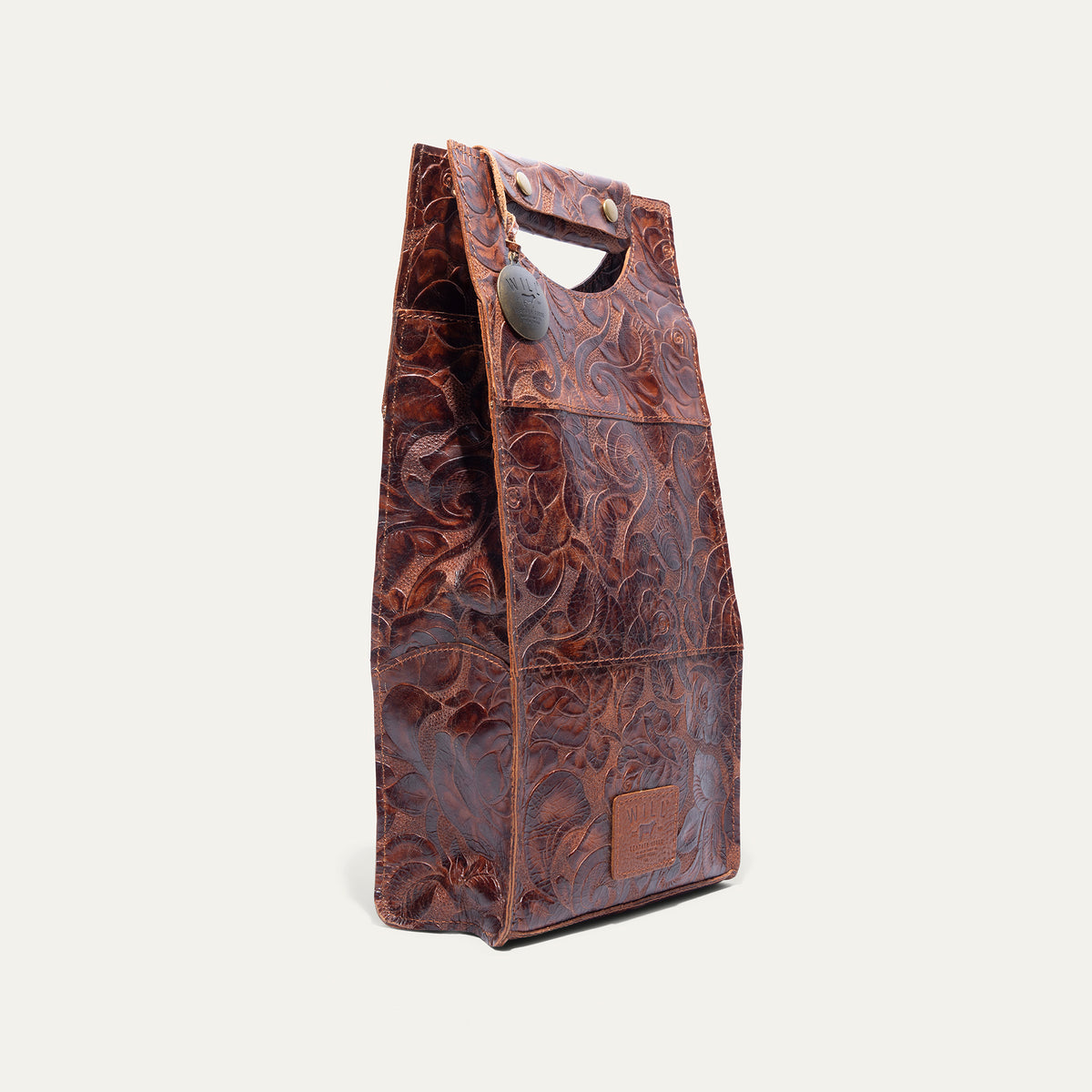 Hand - Patterned Double Wine Case - Will Leather Goods
