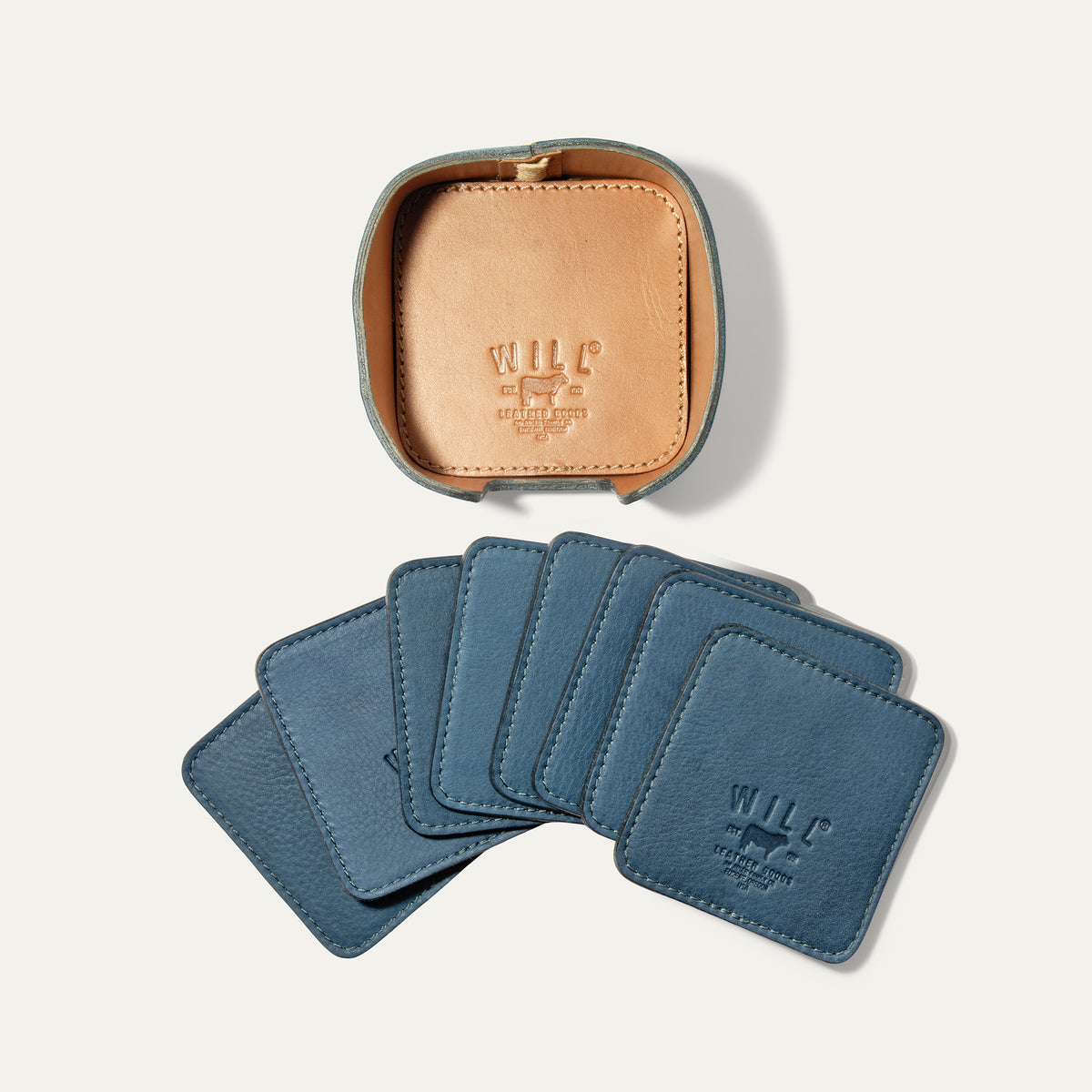 Set Of Eight Coasters - Will Leather Goods